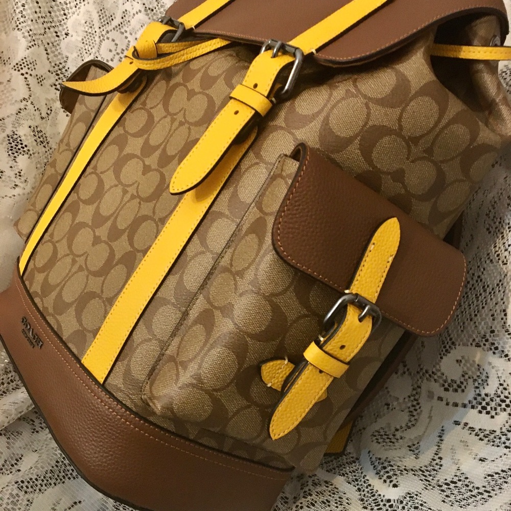 Hudson Backpack In Colorblock Signature Canvas - Picture 9 of 12